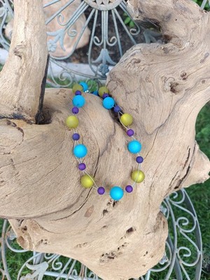 Kette aus Polarisperlen, Collier, bunt