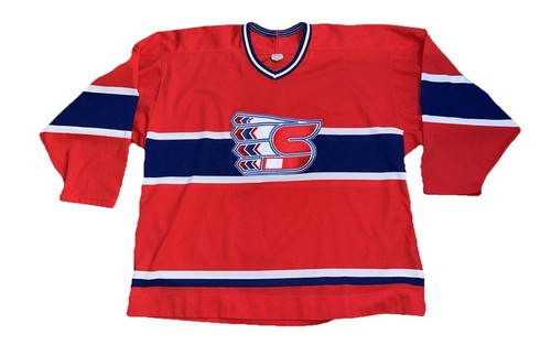 VTG Spokane Chiefs CCM Jersey Made In Canada WHL Minor League Hockey Red 2XL