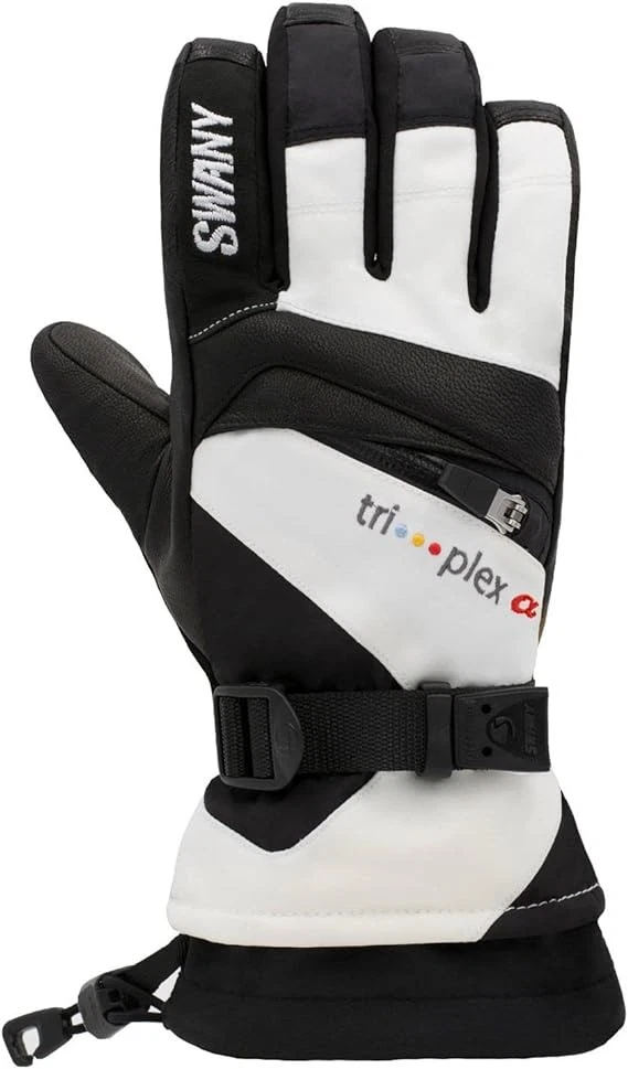 Swany X-Change Men's Gloves, White/Black, Large