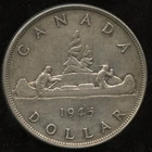 1945 Canada Silver Dollar - Key Date