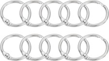 Shower Curtain Rings, 12pcs - Carbon Steel Round Snap Shower Curtain Hooks, 0.75