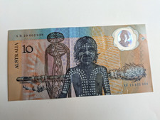 AUSTRALIAN 10 DOLLAR NOTE 1988 ABORIGINAL YOUTH (27)