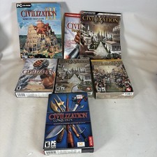 Sid Meier's Civilization III & IV Conquests Civil War IV Lot PC CD-ROM Lot