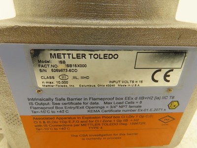 Mettler XJXX N4 ISB05000 Barrier Control Adalet IP66 Explosion