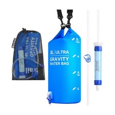 8L Camping Water Filtration System, Protable Gravity Water Filter System Surv...