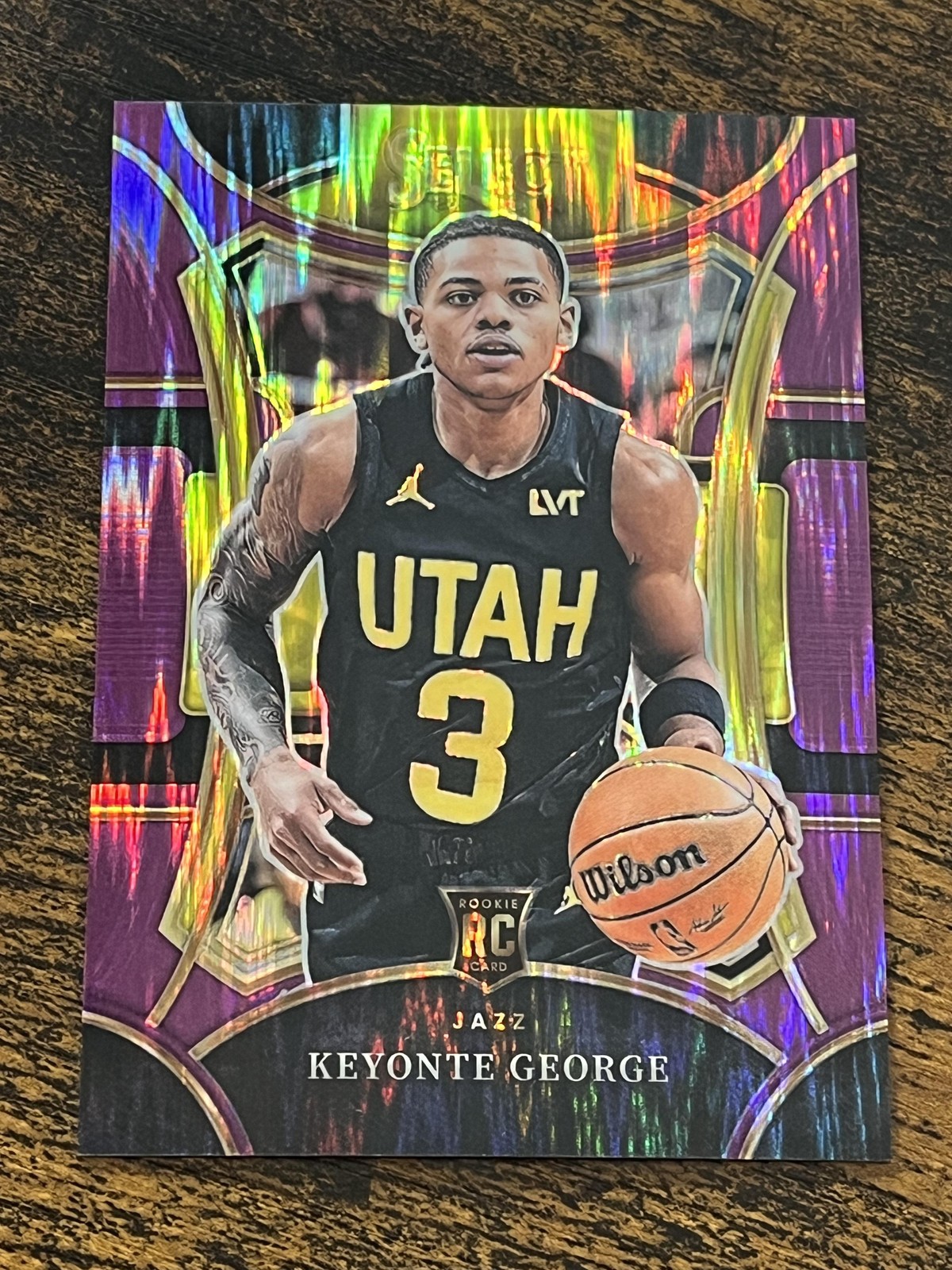 2023-24 Panini Select #305 Keyonte George Purple Flash Prizms #/175