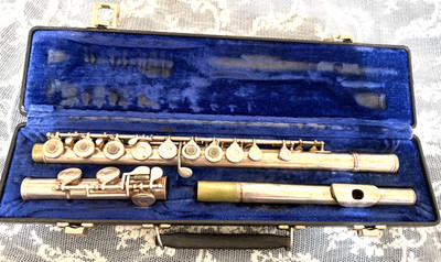 Vintage Gemeinhardt 3 Silver Open Hole Flute With Original Hard Case Made in USA