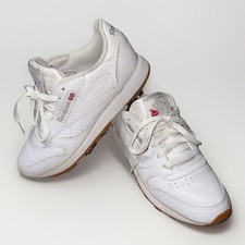 Reebok Retro 80s Style All White Classic Sneakers Women s 7