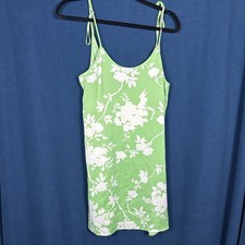 Urban Outfitters Maya Tie Shoulder Mini Slip Dress Size Small Floral Green White