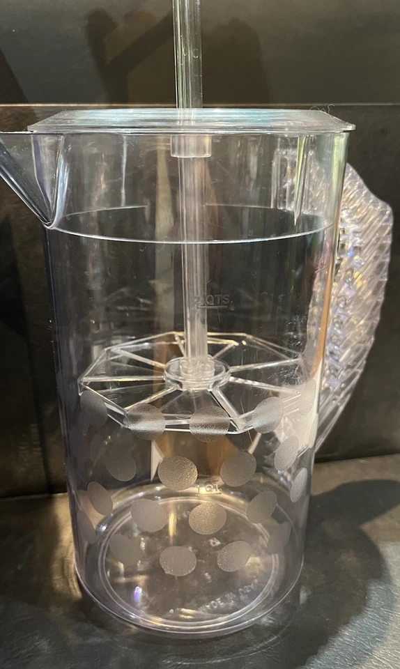 Прозрачный пластиковый кувшин для быстрого перемешивания Pamped Chef с крышкой, высота 10,5 дюйма, диаметр 5,25 дюйма - Изображение 2 из 4