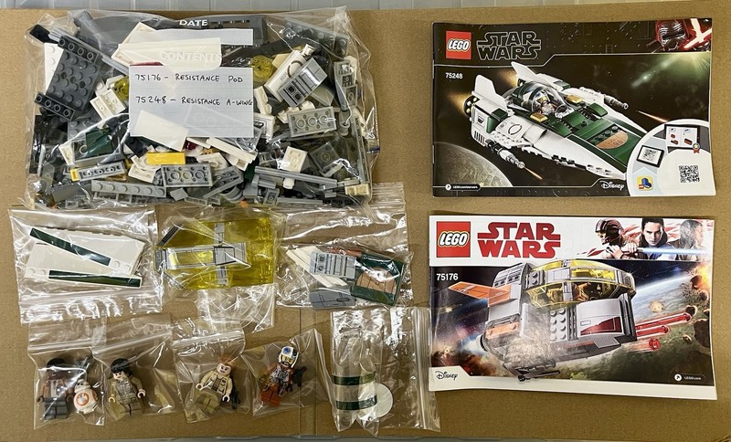 Lego Star Wars: 75248/75176 ‘Resistance A-Wing & Transport Pod’ Sets Used
