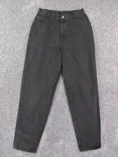 Vintage Gitano Jeans Womens 29x30 Black High Waisted Tapered Leg 90s Denim Retro