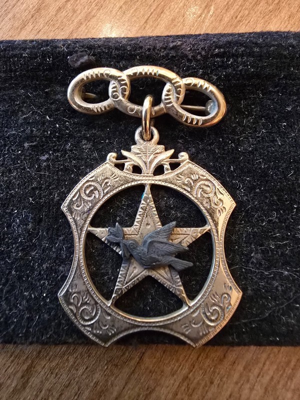 10k Gold Odd Fellows Daughters of Rebekah Lapel Pin Brooch w/ Case