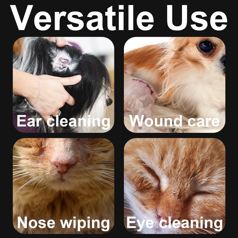 100 Pcs Long Cotton Swab for Dogs Ears – 6-Inch Long Cotton Swab with Bamboo ... - Image 3 of 4