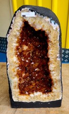 STUNNING CITRINE Geode Cave Cathedral Church 24KG POLISHED FINISH NEW IMPORTED