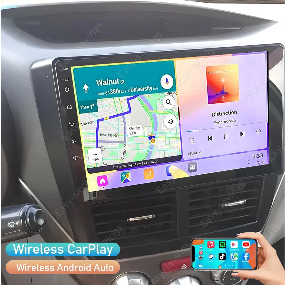 Android 13 Apple CarPlay For Subaru Forester Impreza 2008-2011 Car Stereo Radio