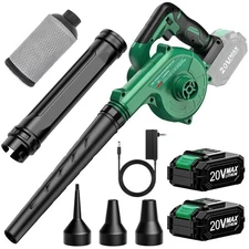 K I M O. Cordless Leaf Blower Vacuum Combo 4 in 1, 3 Nozzles &3 Modes for Inf...