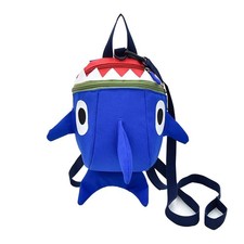 Safety Leash Backpack with Harness Leash Shark for Toddlers Boys Girls-Blue