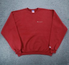 Champion Burgundy Sweatshirt Jumper Men’s XL Embroidered Logo Pullover