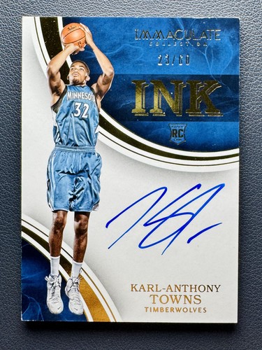 2015-16 Panini Immaculate Karl-Anthony Towns #IK-KTO RC Rookie Ink Auto /60