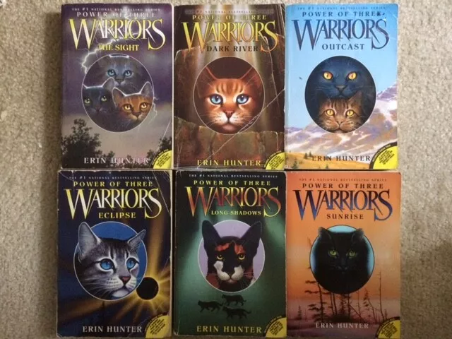 warrior cats:power of three books 1-6 by erin hunter, Paperback