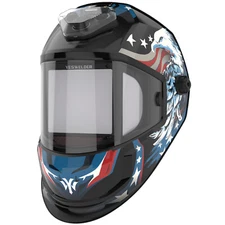 Panoramic View Auto Darkening Welding Helmet,True Color 6 Arc Sensor Welder Mask