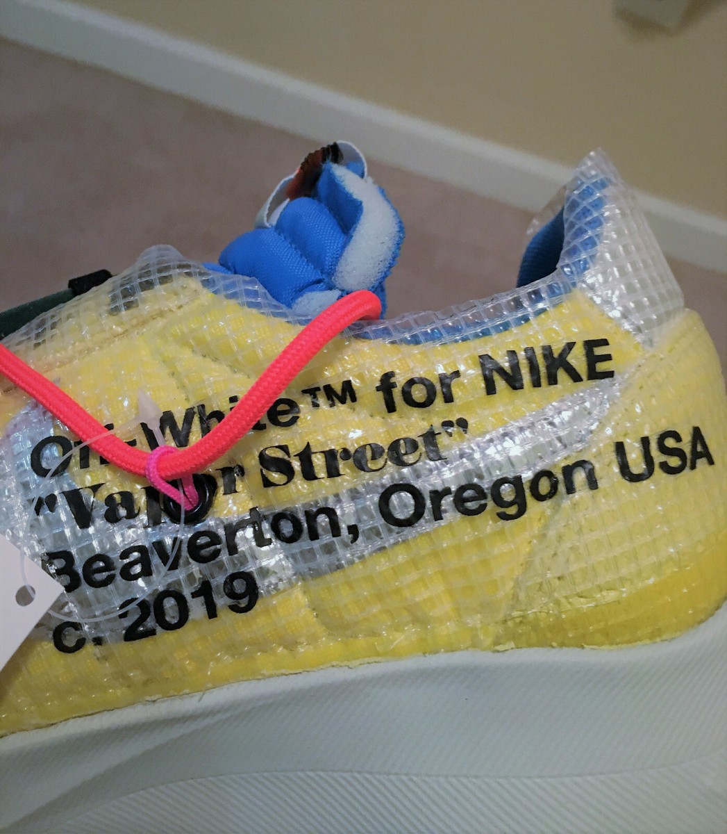 NEW Nike x Off White Vapor Street Tour Yellow Black CD8178-700 Men\'s Size 12.5 Size 7 - Off-White Vapor Street Tour Yellow for sale online  main image 2