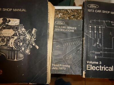 1973 FORD CAR SERVICE SHOP MANUAL ENGINE/ELECTRICAL SET & SERVICE SPECIFICATIONS