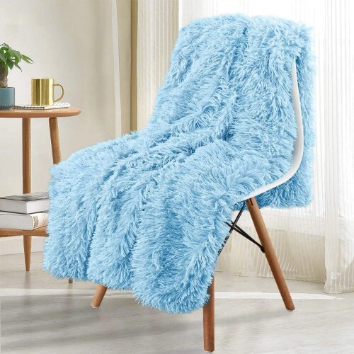 Double Layer Plush warm throw Blanket home Bedspread on the bed plaid Blanket - Bild 11 von 32