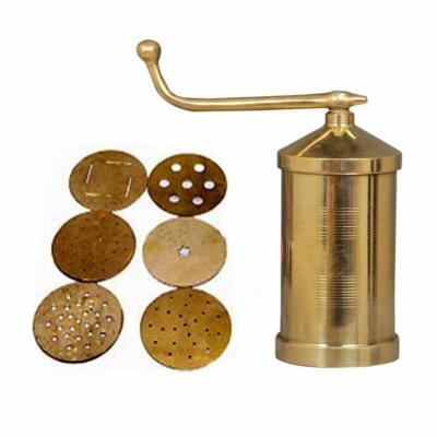 New Indian Brass Sev Sancha Noodle Extruder Spaghetti Hand Tool Idiyappam Maker