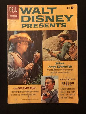 WALT DISNEY S PRESENTS 3 1.5 1.8 DELL 1960 HOLE CUT OUT ON 1 PAGE IK