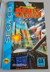 Star Wars: Rebel Assault (Sega CD, 1993) Complete No Foam Insert Resurfaced Disc
