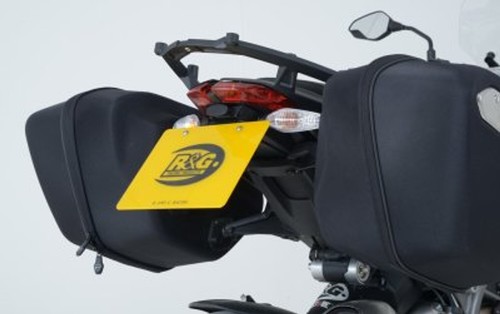R&G PORTATARGA COMPATIBILE PER DUCATI HYPERSTRADA 821 2013 2014 LP0145BK NERO - Picture 2 of 6