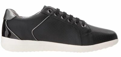 GEOX Perforated Leather Lace-Up Sneakers Nihal Black | eBay display picture 1
