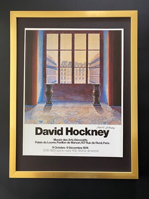 David Hockney | Vintage 1987 Signed Poster Print | Mounted and Framed $