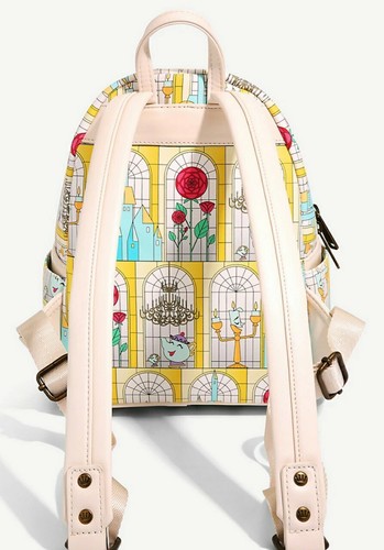Loungefly Disney Beauty and the Beast Stained Glass Mini Backpack New W Tags - Picture 3 of 4