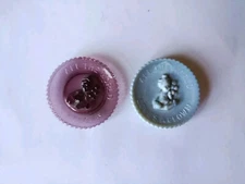 2 All the World Loves a Clown Mosser Glass 1 ¾” Mini Plate 