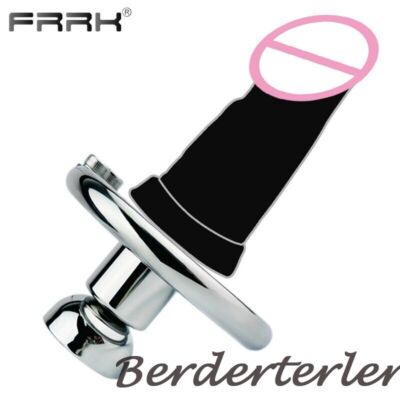 FRRK Sissy Flat Pad Negative Male Chastity Device Half Cage Combination Lock New