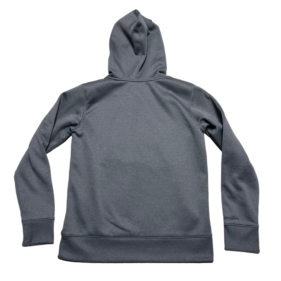 Under Armour Storm Fleece Cold Gear Hoodie Womens Medium Charcoal Sweatshirt - Image 3 of 4