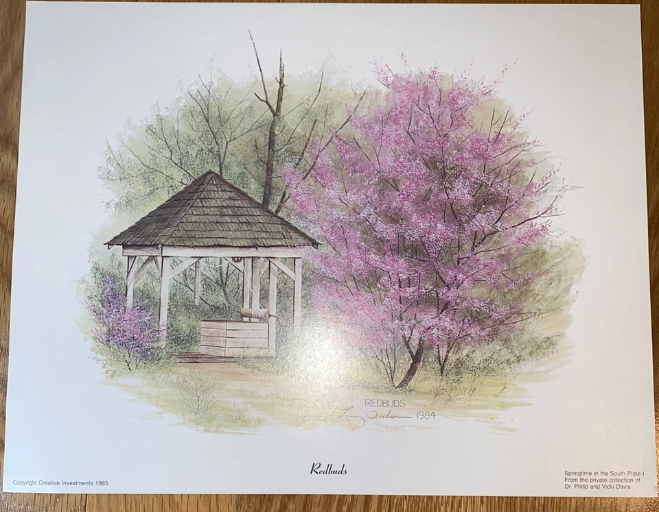 Larry Dodson 4 impresiones 1984 con firma original Dogwood, Azaleas y etc. Foto 3 de 4