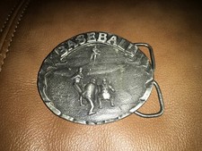 Vintage Baseball Belt Buckle 0-85 1977. Made In The USA By Bergamot