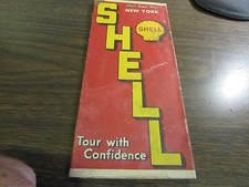 SHELL ROAD MAP - NEW YORK - TOUR WITH CONFIDENCE - 1930'S