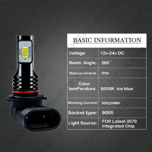 Kit de bombillas de haz alto/bajo faros LED para Scion TC 2005-2008-2013 4X 8000K 3570 - Imagen 12 de 12