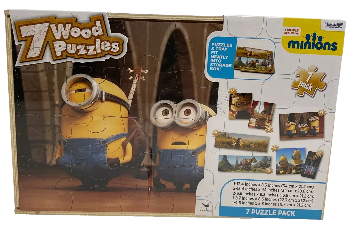 Cardinal Universal Minions 7 Wood Puzzles Set - #16594M NEW SEALED