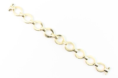 LeMod 60 - 70er Uhrenarmband 12mm Massiv Metall Schmuck-Band Gold