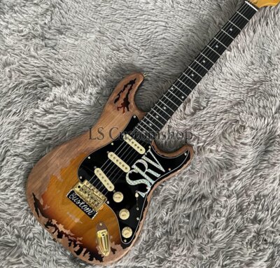 Custom Relic SRV ST Electric Guitar Vintage Sunburst Alder Body Tremolo Bridge