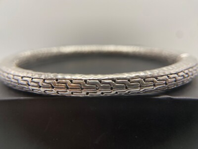 Sarda,Bali Made,Top Quality! Sterling,Chainlink,Bangle Bracelet Sz 8 , 38gms!