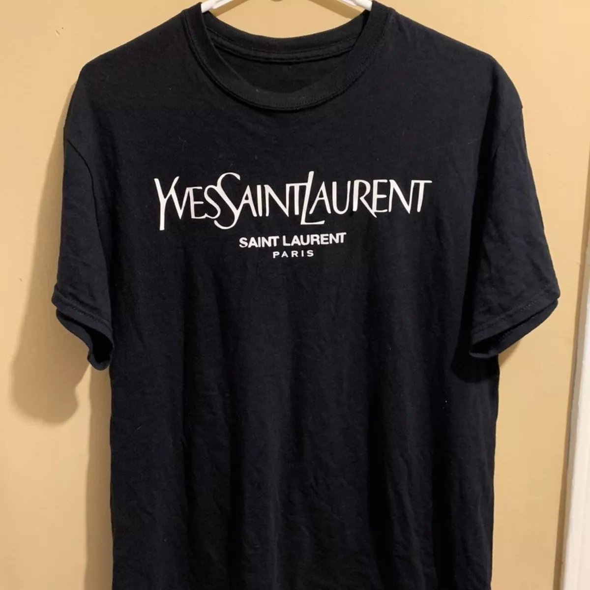 Yves Saint Laurent T Shirt Vintage 90s Y2K YSL Luxury Brand Streetwear M