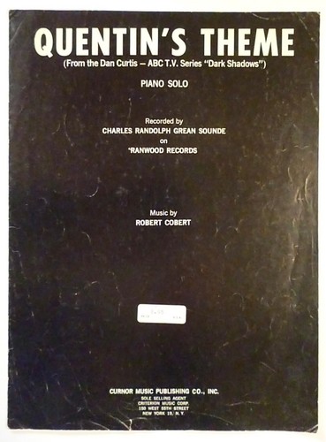 DARK SHADOWS ABC TV Noten QUENTIN'S THEME 1969 Klavier Solo