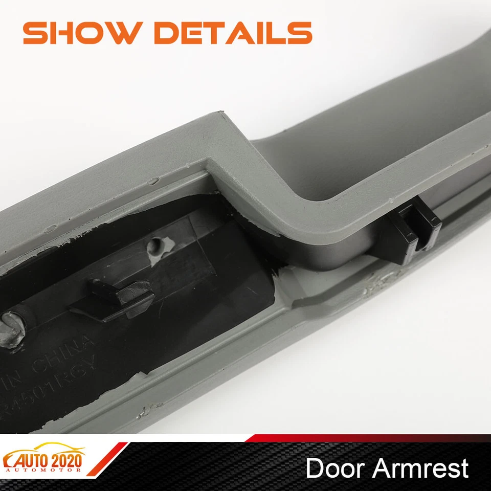 Fit For Cadillac Chevy GMC SUV Truck Door Armrest Gray Driver & Passenger Pair Foto 4 de 4